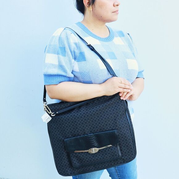 NWT Coach Turnlock Two Way Hobo Shoulder Bag Black - Picture 3 of 12